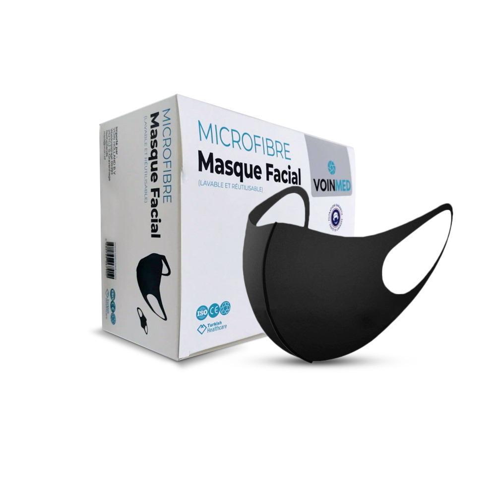 Black Fabric Face Mask 